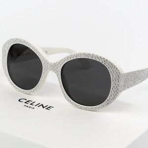 NIB Celine White Crystal Sunglasses
